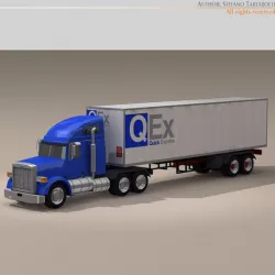 Us freight truck 3D model