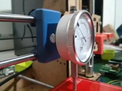 Vertical dial indicator support for graber i3 carriage