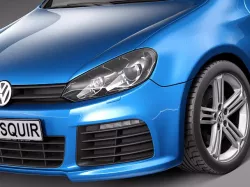Volkswagen Golf R 2012 3door- 3D model