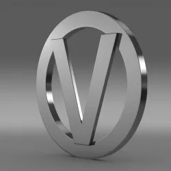 Vortex logo 3D model