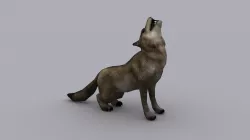 WOLF GAME READY ANIMATED MODEL Low-poly  3D model