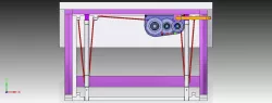 workbench Table height adjustment mechanism gearbox and puleys