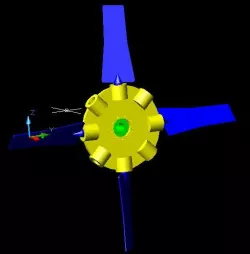1160 dia. variable pitch fan. and hub.