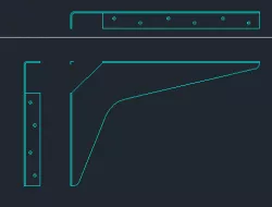 15 x 21 A&M Bracket (counter top support)
