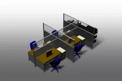 4 Desk Divider/Cubicle