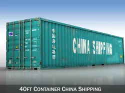 40ft Shipping Container - China Shipping 3D model
