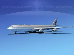 Airbus A340-600 Qatar 3D model