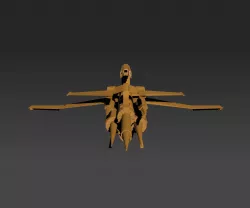 alian mothership with a automated fighter Low-poly  3D model