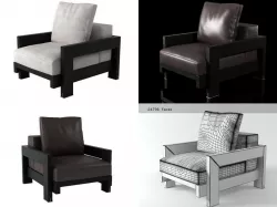 Alison Black armchair 3D model