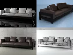 Alison Black sofa 280 3D model
