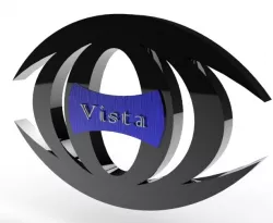 An Imaginative car manufacturing company Vista’s logo