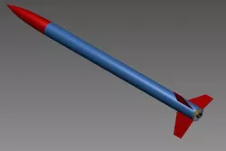 Ariel Hi-power rocket with Aerotech engine