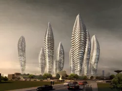 Aristocratic Multiple Skyscrapers 3D model