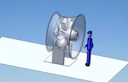 Axial fan with hydromotor