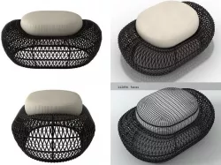 Balou Ottoman 3D model