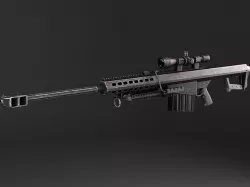 Barrett M82A1 sniper rifle 3D model