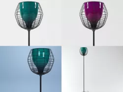Cage floor lamp 3D model