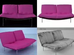 Calin Loveseat 3D model