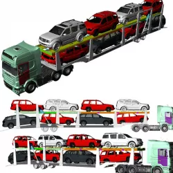 cars carrier semi trailer with head truck