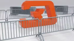 Crush barrier fence 3D model