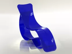 Curvy plastic chair