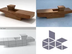 Cut Out Table 5 3D model