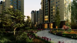 Elegant Lush Landscaping Highrise Scene 371 3D Models 3D model