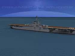 Essex Class Aircraft Carrier C-12 USS Hornet 3D model