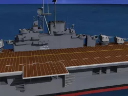 Essex Class Aircraft Carrier CV-11 USS Interpid 3D model