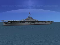 Essex Class Aircraft Carrier CV-18 USS Wasp 3D model
