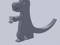 Flat 3D Dinosaur