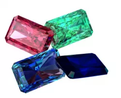 Gem stone Emerald cut
