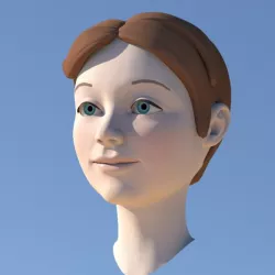 Girl with Morphs 3D model