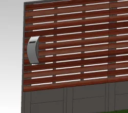 Horizontal hardwood fence