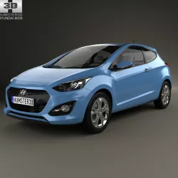 Hyundai i30 3-door hatchback 2013 3D model