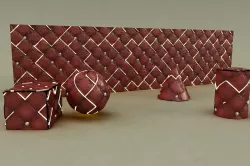 Leather Tufted LED vray material 3D model