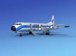 Lockheed L-188 Electra HP Aero West 3D model