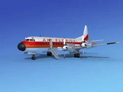 Lockheed L-188 Electra HP Air Florida 3D model