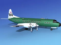 Lockheed L-188 Electra HP Braniff Intl 2 3D model