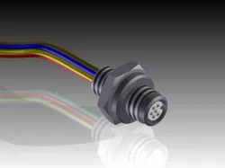 Male Threaded Nano Circular Panel Mount Connector - Omnetics MNCP Option PP