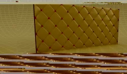 Modern Leather Tufted Bed Backboard 3D model