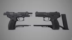 MP443 GRACH-A Low-poly  3D model