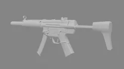 MP5 SD3 Low-poly  3D model