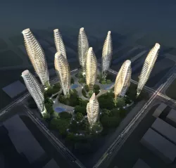 Multiple Aristocratic Skyscrapers 3D model