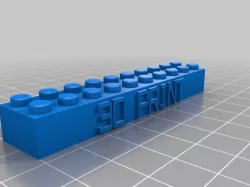 My Customized Lego Block Necklace/Keychain 3D PRINT
