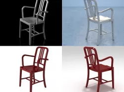 Navy Armchair 3D model