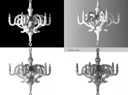 Paper Chandelier 3D model