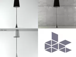 Pascal Mourgue Standard Floor Lamp 3D model