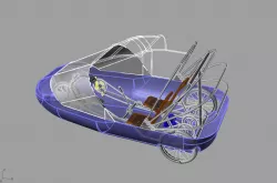 pedal 3 wheeler with cover