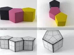 Pentagon pouf 3D model